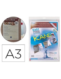 FUNDA DE PRESENTACION TARIFOLD ADHESIVA REMOVIBLE DIN A3 CON ESQUINA MAGNETICA CAPACIDAD PARA 10 HOJAS PACK