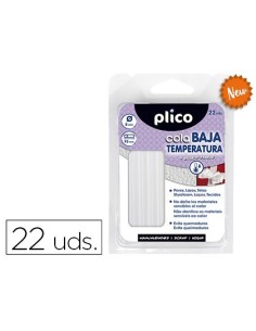 BARRA TERMOFUSIBLE PLICO COLA BAJA TEMPERATURA 8 MM DE DIAMETRO X 95 MM DE ALTO BLISTER DE 22 UNIDADES