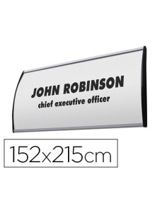 IDENTIFICADOR MURAL JANSEN DISPLAY CURVO DIN A5 PERFIL ALUMINO 152X215 MM
