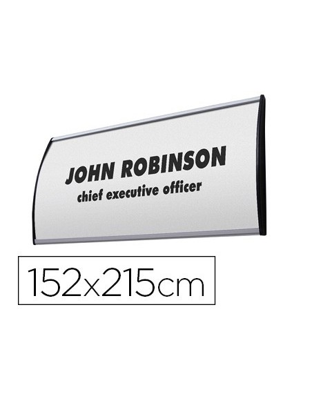 IDENTIFICADOR MURAL JANSEN DISPLAY CURVO DIN A5 PERFIL ALUMINO 152X215 MM