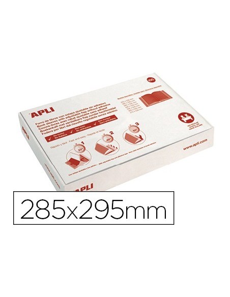 FORRALIBRO APLI PVC CON SOLAPA AJUSTABLE ADHESIVO 285X530 MM