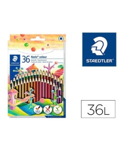 LAPICES DE COLORES STAEDTLER WOPEX ECOLOGICO 36 COLORES EN CAJA DE CARTON