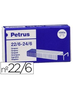 GRAPAS PETRUS N. 22/6 GALVANIZADA CAJA DE 1000 UNIDADES