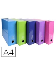 CAJA TRANSFERENCIA EXACOMPTA IDERAMA DIN A4 LOMO 90 MM COLORES SURTIDOS