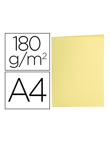 SUBCARPETA LIDERPAPEL A4 AMARILLO PASTEL 180G/M2