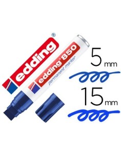 ROTULADOR EDDING MARCADOR PERMANENTE 850 AZUL PUNTA BISELADA 5-15 MM RECARGABLE