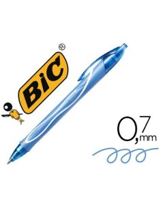 BOLIGRAFO BIC GELOCITY QUICK DRY RETRACTIL TINTA GEL TURQUESA PUNTA DE 0,7 MM