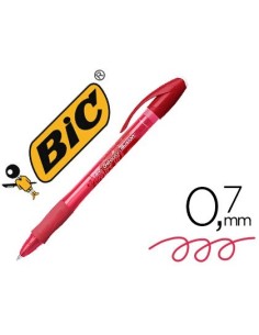 BOLIGRAFO BIC GELOCITY ILLUSION BORRABLE ROJO PUNTA DE 0,7 MM