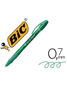 BOLIGRAFO BIC GELOCITY ILLUSION BORRABLE VERDE PUNTA DE 0,7 MM