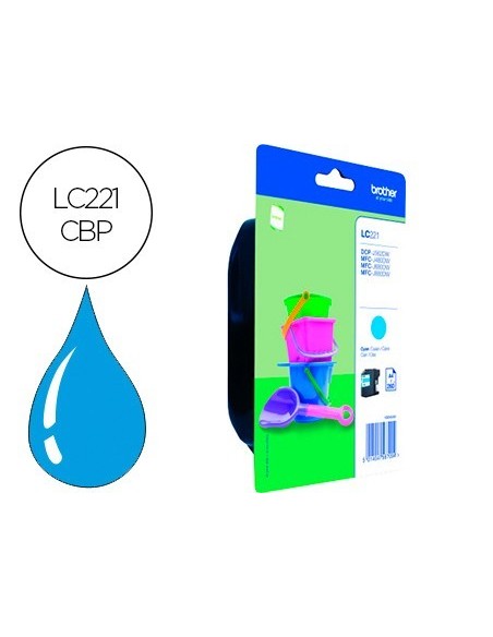 INK-JET BROTHER LC221C DCP-J562DW / MFC-J480DW / 680DW / 880DW CIAN 260 PAGINAS