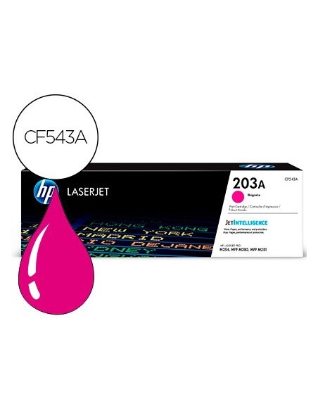 TONER HP 203A LASERJET PRO M254 / MFP M280 / MFP M281 MAGENTA 1300 PAGINAS