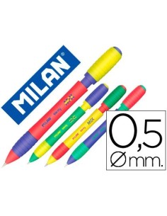 PORTAMINAS MILAN SWAY MIX 0,5 MM CON GOMA COLORES SURTIDOS