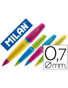 PORTAMINAS MILAN CAPSULE MIX 0,7 MM CON GOMA COLORES SURTIDOS