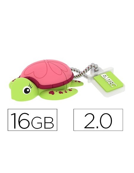 MEMORIA USB EMTEC FLASH 16 GB 2.0 TORTUGA