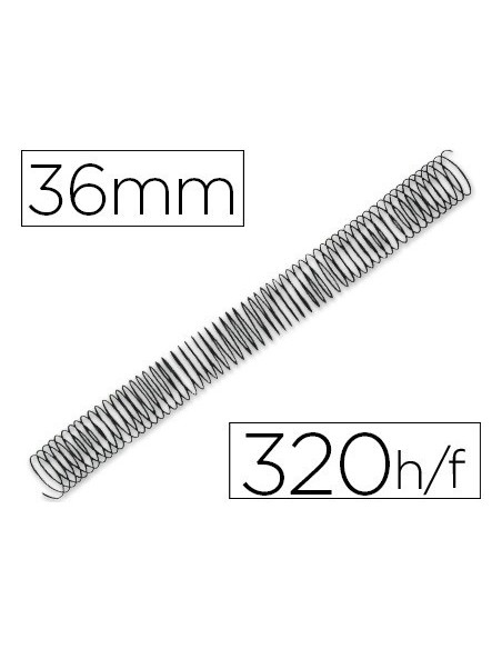 ESPIRAL METALICO Q-CONNECT 64 5:1 36MM 1,2MM CAJA DE 25 UNIDADES