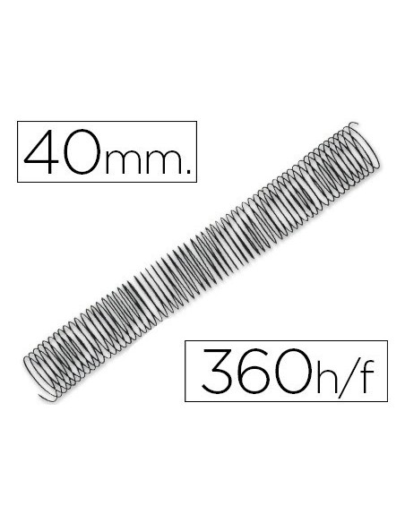 ESPIRAL METALICO Q-CONNECT 64 5:1 40MM 1,2MM CAJA DE 25 UNIDADES