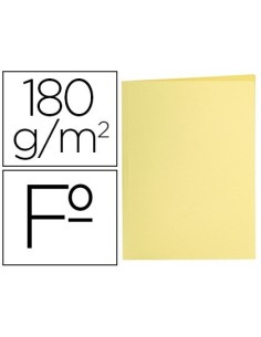 SUBCARPETA LIDERPAPEL FOLIO AMARILLO PASTEL 180G/M2