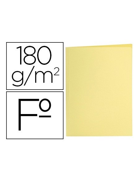 SUBCARPETA LIDERPAPEL FOLIO AMARILLO PASTEL 180G/M2
