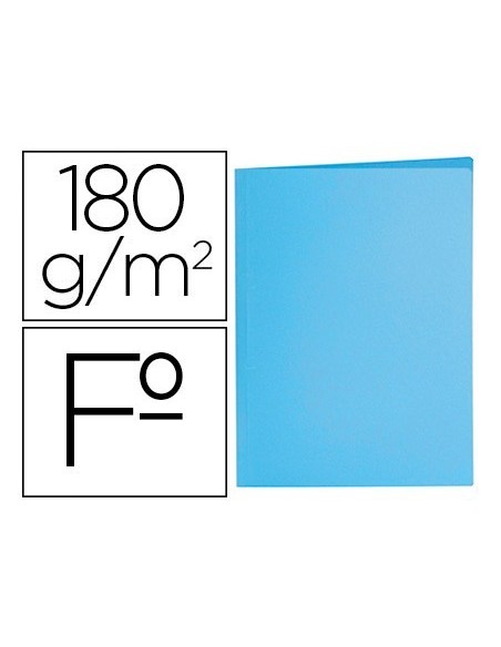 SUBCARPETA LIDERPAPEL FOLIO AZUL PASTEL 180G/M2