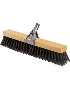 CEPILLO BARRENDERO MADERA REFORZADO CERDAS POLIPROPILENO 520X90 MM CONTIENE PINZA Y PALO