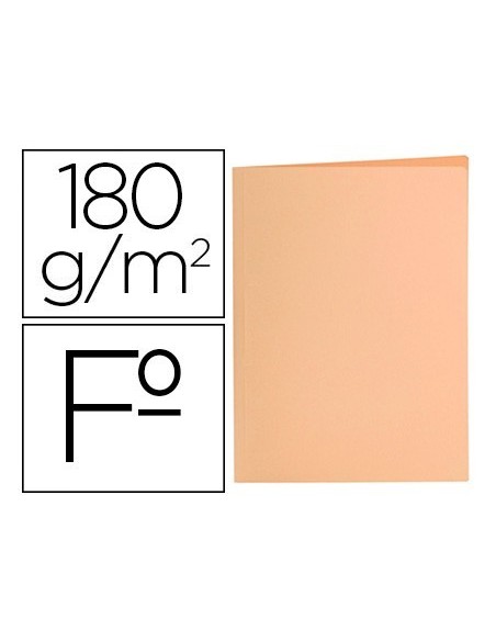 SUBCARPETA LIDERPAPEL FOLIO NARANJA PASTEL 180G/M2