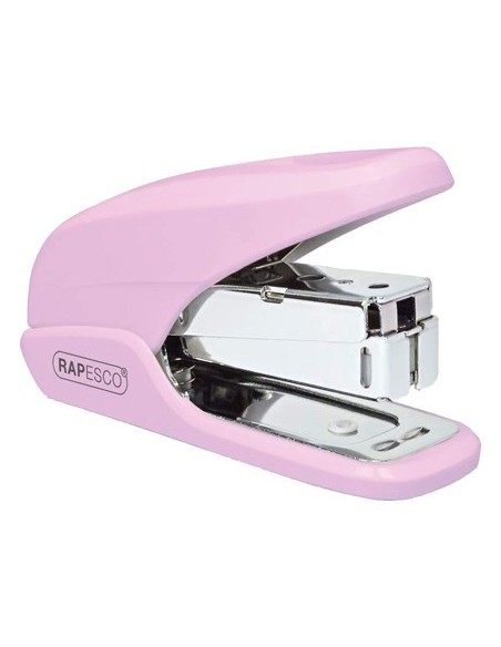 GRAPADORA RAPESCO X5 MINI CAPACIDAD 20 HOJAS USA GRAPAS 24/6 Y 26/6 COLOR ROSA