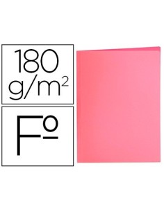 SUBCARPETA LIDERPAPEL FOLIO ROSA PASTEL 180G/M2