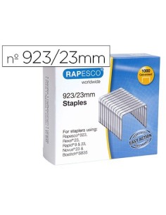 GRAPAS RAPESCO GALVANIZADA 923/23 CAJA DE 1000 UNIDADES