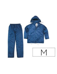 CONJUNTO DE LLUVIA DELTAPLUS 400 POLIESTER/PVC AZUL MARINO TALLA M