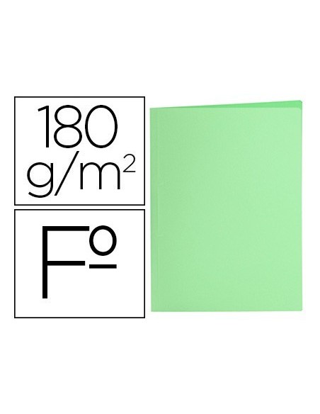 SUBCARPETA LIDERPAPEL FOLIO VERDE PASTEL 180G/M2