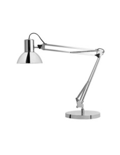 LAMPARA DE ESCRITORIO UNILUX SUCCESS 80 LED BRAZO DOBLE ARTICULADO CROMADO 40X40 CM BASE 20 CM DIAMETRO