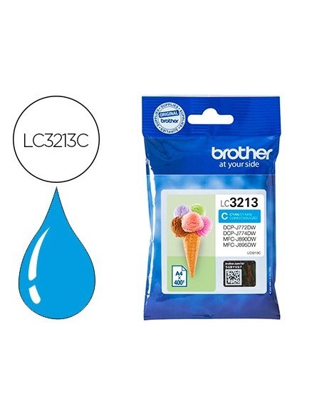 INK-JET BROTHER LC3213 DCP-J572 / DCP-J772 / DCP-J774 / MFC-J890 / MFC-J895 CIAN 400 PAG