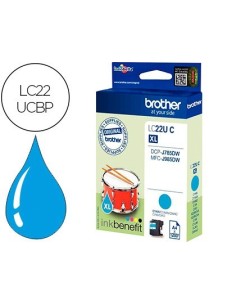 INK-JET BROTHER LC22UCBP XL DCP-J785DW / DCP-J785DWXL / MFC-J985DW / MFC-J985DW CIAN 1.200 PAG