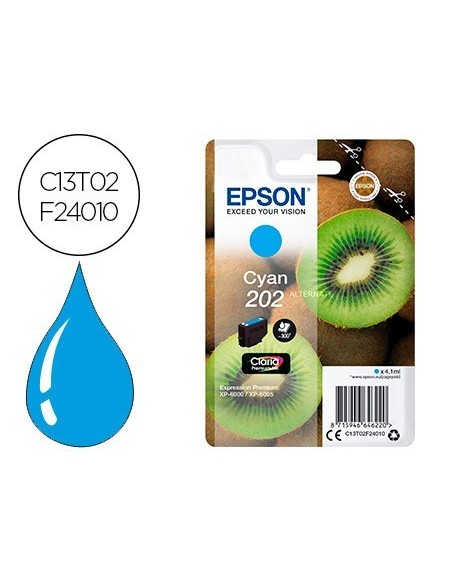 INK-JET EPSON 202 XP-6000 / XP-6005 / XP-6100 / XP-6105 CIAN 300 PAG