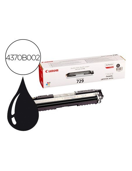 TONER CANON 729 BK I-SENSYS LBP7010C / LBP7018C NEGRO 1.200 PAG