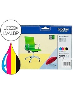 INK-JET BROTHER LC229XLVALBP MFC-J5320DW / J5620DW / J5625DW / J5720DW PACK 4 COLORES NEGRO AMARILLO CIAN