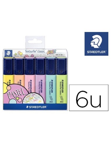 ROTULADOR TEXTSURFER CLASSIC 364 PASTEL & VINTAGE BOLSA DE 6 UNIDADES COLORES SURTIDOS