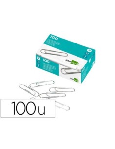 CLIPS LIDERPAPEL N.3 LABIADOS 43 MM CAJA DE 100 UNIDADES