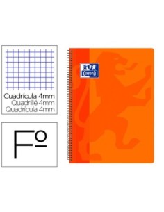 CUADERNO ESPIRAL OXFORD SCHOOL CLASSIC TAPA POLIPROPILENO FOLIO 80 HOJAS CUADRO 4 MM CON MARGEN