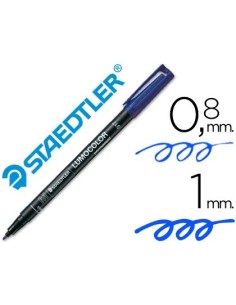 ROTULADOR STAEDTLER LUMOCOLOR RETROPROYECCION PUNTA DE FIBRAPERMANENTE 317-3 AZUL PUNTA MEDIA REDONDA 0.8-1 MM