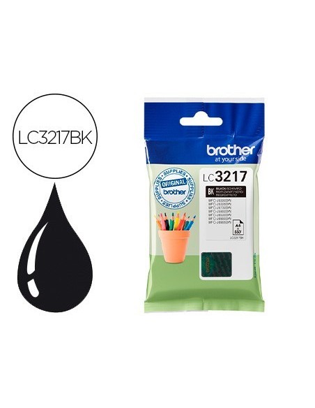 INK-JET BROTHER LC3217BK MFCJ6530 / MFCJ6935 NEGRO 550 PAGINAS