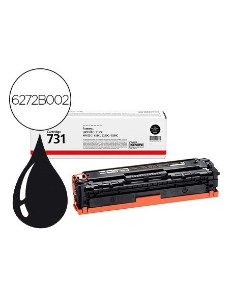 TONER CANON 731 BK I-SENSYS LBP7100CN / LBP7110CW / MF623CN / MF628CW / MF8230CN / MF8280CW NEGRO 1500 PAG