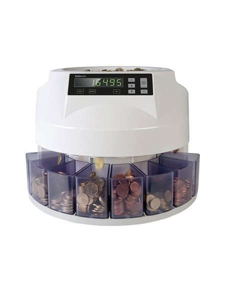 CONTADOR Y CLASIFICADOR DE MONEDAS SAFESCAN 1250EUR VELOCIDAD 200 MONEDAS / MINUTO CAPACIDAD 500 MONEDAS