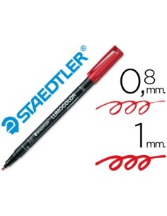 ROTULADOR STAEDTLER LUMOCOLOR RETROPROYECCION PUNTA DE FIBRAPERMANENTE 317-2 ROJO PUNTA MEDIA REDONDA 0.8-1 MM