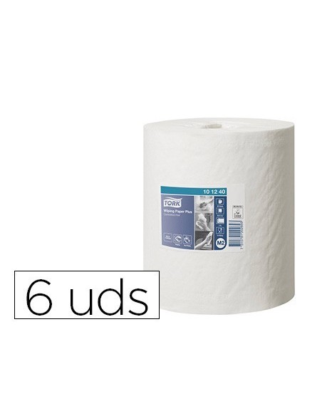 PAPEL SECAMANOS TORK EXTRA ANCHO 215 MM LARGO 160 MT 2 CAPAS PARA DISPENSADOR M2 PAQUETE DE 6 UNIDADES