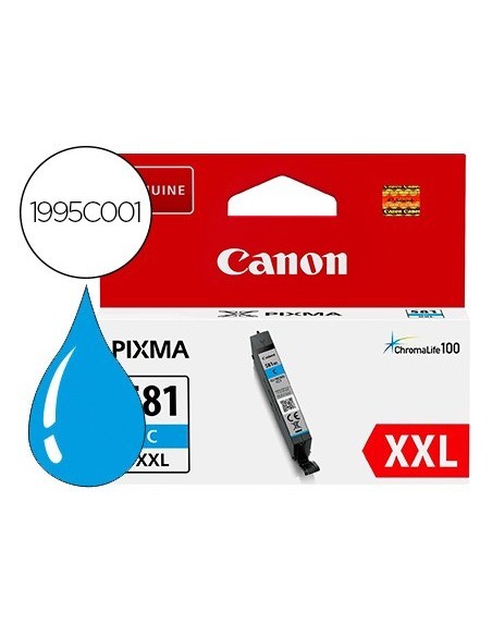 INK-JET CANON 581 XXL TS9550 / TS705 CIAN 830 PAGINAS