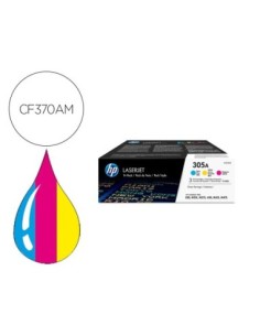 TONER HP 305A LASERJET PRO 300 / M351 / 400 / M451 / MFP M375 / MFP M475 PACK COLOR AMARILLO CIAN MAGENTA 2600