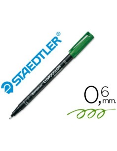 ROTULADOR STAEDTLER LUMOCOLOR RETROPROYECCION PUNTA DE FIBRAPERMANENTE 318-5 VERDE PUNTA FINA REDONDA 0.6 MM