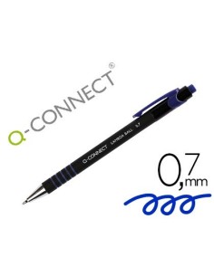 BOLIGRAFO Q-CONNECT RETRACTIL CON GRIP 0,7 MM COLOR AZUL