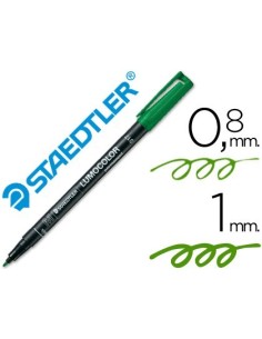 ROTULADOR STAEDTLER LUMOCOLOR RETROPROYECCION PUNTA DE FIBRAPERMANENTE 317-5 VERDE PUNTA MEDIA REDONDA 0.8-1 MM